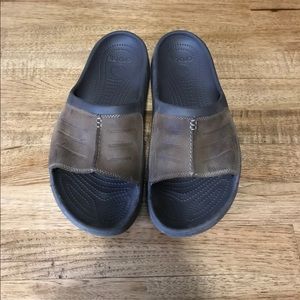 Men’s leather crocs size 12